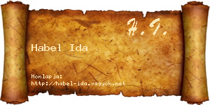Habel Ida névjegykártya